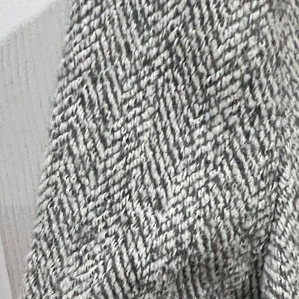 Zara Basic Women's Light Gray Herringbone Pea Coat-Size Small - Picture 4 of 9